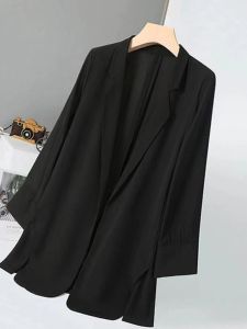 Casual Chic Womens Blazer Jacket Spring Summer Large Size Professional Outerwear Sun Protection Career Style Top with Strap Dress