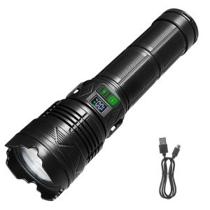 NEW 99000000LM Most Powerful LED Flashlight Rechargeable Type-c Flashlight Long Range Tactical Torch Light For Fishing Hunting
