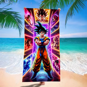 Bandai | Dragon Ball Goku & Saiyans Beach Towel Anime Super Soft Quick-Dry Bath Towel Non-Luminous