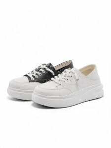 Hotwind | Leather Slip-on Platform Sneakers