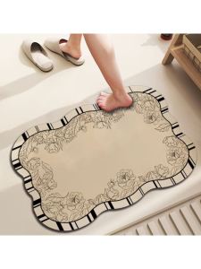 American Retro Door Mat Strong Absorbency Quick Dry Silicone Dendroid Floor Mat Bathroom Entrance Anti Slip Rug Home Decor
