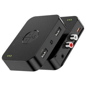 Sensitif tinggi kesetiaan APTX-Bluetooth5.4 pemancar Audio dan penerima Universal 3.5MM AUX Adapter dengan Mod Mic dan Amplifier