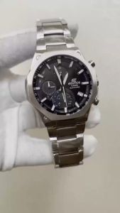 (2 Years Official Warranty) Jam Tangan Lelaki Original Edifice EQB-1100 Chronograph Men Business Fashion Watch 100M Water Resistant Shockproof Waterproof Full Auto-Calendar Stainless Steel Mens Quartz Wrist Watches EQB-1100YD-1A