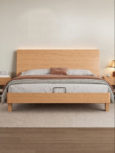 WQIN | Full Solid Wood Main Bedroom Double Bed Rental Use