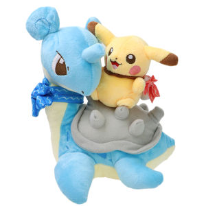 Kawaii Pikachu Riding Lapras Latios Latias Plush Doll Pokemon Stuffed Toy Creative Anime Cartoon Christmas Gift For Kids