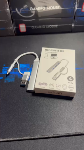 Hub Chia Cổng USB 4 in 1 | Bộ Chuyển Type-C Sang 4 USB 3.0 Cho Laptop MacBook PC