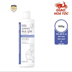 SỮA TẮM GỘI VỆ SINH CHO THÚ CƯNG CHÓ MÈO PREMIER HERB SHAMPOO 500G