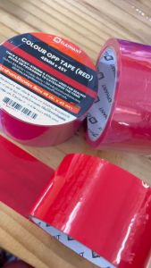 ตราช้าง เทปปิดกล่อง สีแดง เทปปิดกล่องสีแดง 48MM*45Y  COLOUR OPP TAPE (REP)