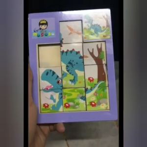 Square Grid Slide Jigsaw Puzzle: An Intellectual Development Game for Kids Children