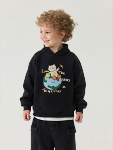 Marc&Janie | Cat Expedition Stand-up Collar Hoodie Sweater