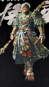 kaos wukong black myth cowok bahan katun tebal lembut dan adem untuk remaja hingga dewasa