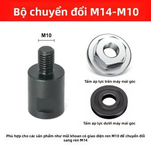Bộ Chuyển Đổi Ren M14 Sang M10 Đầu Nối Arbor Cho Máy Mài Góc Mũi Khoan Kim Cương Cưa Lỗ Phụ Kiện Dụng Cụ Đánh Bóng