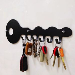 Key Hook Modern Minimalist Scandinavian Coat Hanging Mini Entrance Entrance Wall Hanging Iron Punch-Free Seamless Wall Hanging