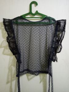 Vest Tile Dotty Kombinasi Brokat Motip Kriwil/Outer Kondangan/Cardigan Tile Dotty Unik Trendy/Atasan Wanita/Baju Pesta