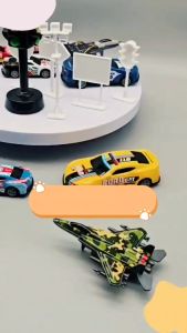 METOYS สุดคุ้ม ชุดรถแข่ง เครื่องบินรบ ป้ายจราจร กล่อง รถของเล่น pull back มีลาน หลากสี 123-10Q