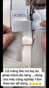CỮ TRA MĂNG SÉT – TRA TAY ÁO SƠ MI MAY MÉP DƯỚI VẢI DAYU – PHỤ KIỆN CHO MÁY MAY 1 KIM CÔNG NGHIỆP ✨
