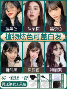 Natural Black Hair Dyeing Paste for Women Home Use Plant-Based Cover Grey Hair Easy to Use Hair Coloring Agent Glossy Finish