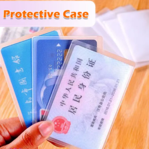 Plastic Card Protector Sleeves Double Sided Transparent ID Bank Credit Card Business Card Protective Sleeves Frosted