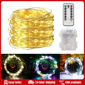Christmas light 20m Waterproof Remote Control Fairy Lights Battery/USB Operated Decoration 8 Mode Timer LED String Copper Wire