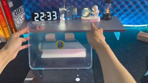 Crystal Glass Case for ipad Air7/6 11นิ้ว(M2/M3)/Air4/Air5 10.9 pro11 12.9 2020/2021/2022 gen7/8/9/10.2 gen10 10.9Gen11 A16 2025เคสอะคริลิคฝาขุ่น