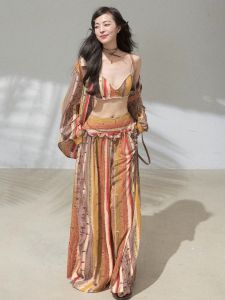 KEIKO | Summer Vacation Style Sunset Stripes Outfit