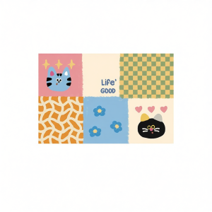 YUNHAOBUYI | Cute Cartoon Cat Waterproof Pet Feeding Mat