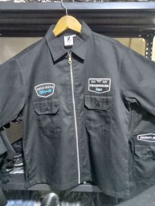 Kemeja pria Engineering Zipper Boxy Fit Workshirt Black