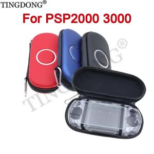 Hard EVA Protective Case + Clear Crystal Cover + Plastic/Glass Lens Set For PSP 2000 3000 Game Console Travel Storage Bag