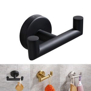Stainless steel double clothes hook kitchen and bathroom towel hook creative door hook