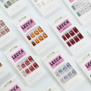 Kuku Palsu 3D LECCA Nails 1 Set 24 Pcs Motif Lucu Aksesoris Fashion Cewe Kualitas Terbaik NLA ZIORRA