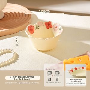 SHELI | Ceramic Flower Shaped Bowl Home Use