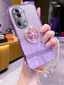 Ultra-Thin Full-Coverage Anti-Fall Transparent Protective Case for Oppo Reno11 pro Luxury Sensation Creative Trendy Brand