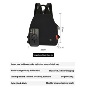 Large Capacity Multi-layer Bag Anti-thetf Zipper Waterproof Nylon Crossbag K-style Retro Solid Color Canvas Bag Young Adult Satchel Messenger Bag