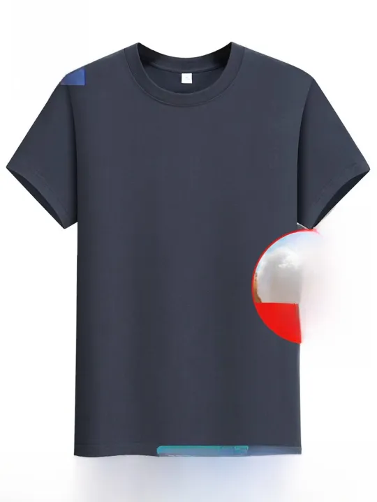 Lormen%20Men's%20Fashion%20round%20Neck%20Short%20Sleeve%20T-Shirt%20Pure%20Cotton%20Lightweight%20Loose%20Summer%20Top%20Antibacterial%207A%20Youth%20Casual%20-%20Image%202