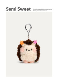 Mini Animal Plush Charm Car Keychain
