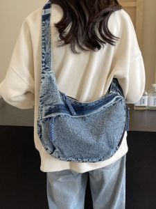 Túi Đeo Chéo Denim Thời Trang Đường Phố Cho Nữ Túi Đeo Vai Đơn Giản Thanh Lịch Túi Xách Nữ Túi Xách Thường Ngày Túi Xách Thời Trang