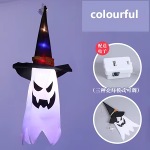 Halloween Ma Phát Sáng Treo Cờ Phát Sáng Trong Bóng Tối Đèn Lồng Đảng Phụ Kiện Polyester Trong Nhà Ngoài Trời Sân Trang Trí