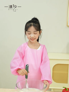 Children Apron Painting Cover Long-Sleeved Waterproof And Oil-Proof Non-Disposable Apron For Kids