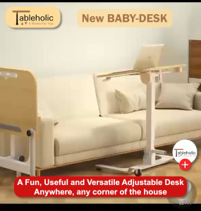 Tableholic BABY-DESK standing desk pnuematic adjustable tiltable foldable