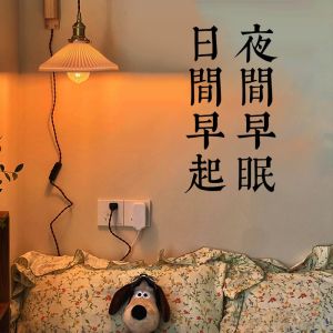 Tự Kỷ Tường Dán Sáng Ngày Tự Kỷ Tường Dán Ngủ Sớm Ban Đêm Trang Trí Nhà Sáng Tạo Calligraphy Trung Quốc Chữ Trong Nhà Trang Trí Tường PVC Chống Nước