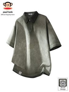 Paul Frank | Semi Zip Polo Neck Summer Fashion T Shirt for Men