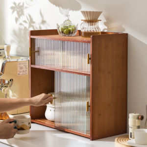 Dust-proof Cup Rack Tea Set Storage Box Glass Door Display Cabinet Desktop Cup Water Cup Coffee Cup Dining Table Rack