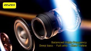 AWEI TWS Active Noise Cancellation ANC T56/ T12P/ T75 ENC Wireless Earphone IPX6 waterproof LED Touch Screen Display