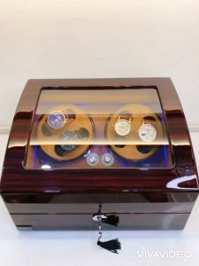 [BH 2 NĂM] Hộp Đựng Đồng Hồ Cơ 4 Xoay + 6 Tĩnh ACBOW [Có Đèn LED] Chính Hãng