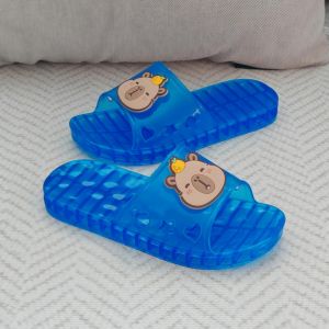 Summer Childrens Crystal Slippers Capybara Girls Anti-Odor Sandals Outdoor Plastic Girls Home Indoor Bathroom Slippers