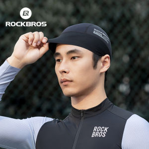 ROCKBROS หมวกสำหรับขี่จักรยานหมวกแก๊ปสำหรับเล่นกีฬากลางแจ้งซับในหมวกนิรภัยยางยืดแบบแห้งเร็ว COOLMAX หมวกขี่จักรยานระบายอากาศได้ดีป้องกันรังสียูวี