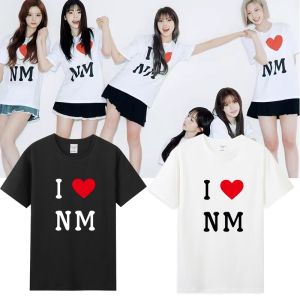 Áo Thun Cotton Tay Ngắn in Hình Trái Tim Kỷ Niệm 3 Năm Hoạt Động Của Nhóm Nhạc Nữ NMIXX Phong Cách Thường Ngày Thoải Mái Mùa Hè