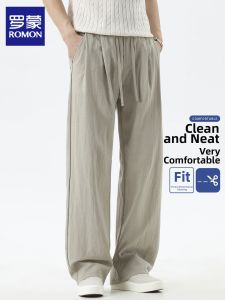ROMON | Lightweight Vintage Style Straight Loose Trousers