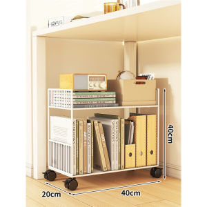 Portable Under-Desk Storage Shelf With Wheels
