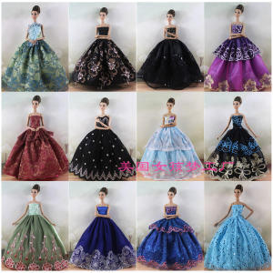 Princess Dress Wedding Dress Semi-Enclosed Multiple Options Doll Clothes Fashion Toy for Girls And Boys over 6 Years Old